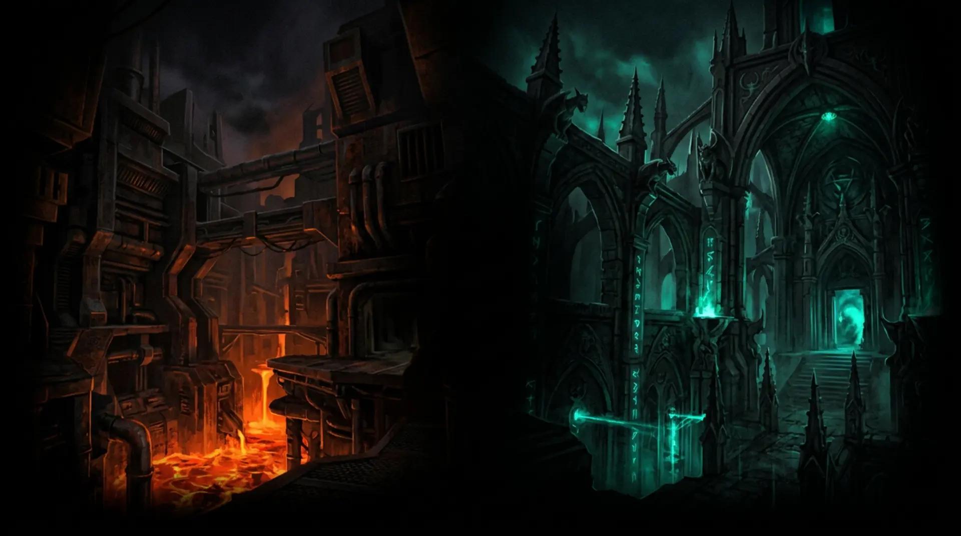 Quake FPS gameplay hero background